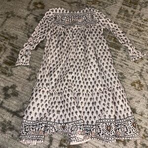 Bonton Black and Cream Long Sleeve Dress